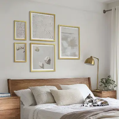 Bildergalerie-Set für die Wand mit Boho-Textur aus Sandsteinen