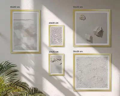 Bildergalerie-Set für die Wand mit Boho-Textur aus Sandsteinen