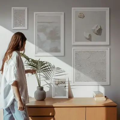 Bildergalerie-Set für die Wand mit Boho-Textur aus Sandsteinen