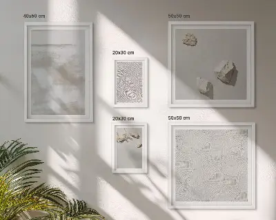 Bildergalerie-Set für die Wand mit Boho-Textur aus Sandsteinen