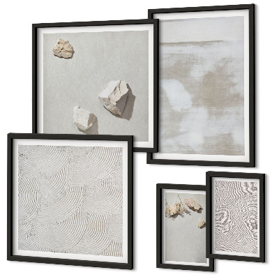 Bildergalerie-set für die wand Boho-Textur aus Sandsteinen