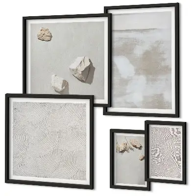 Bildergalerie-Set für die Wand mit Boho-Textur aus Sandsteinen