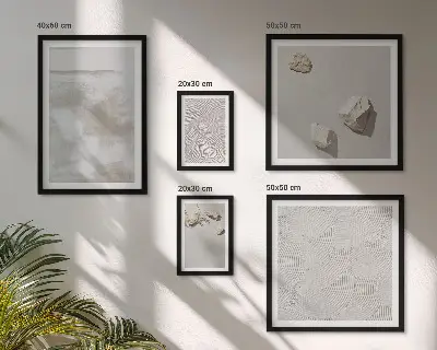 Bildergalerie-Set für die Wand mit Boho-Textur aus Sandsteinen