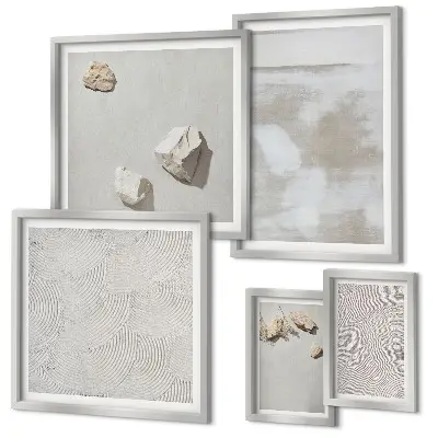 Bildergalerie-Set für die Wand mit Boho-Textur aus Sandsteinen