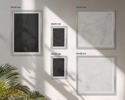 Modernes Wandbilder-Set in dunkler Lichtoptik mit glamourösem Marmordesign