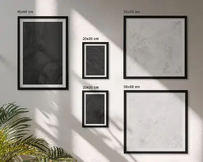 Modernes Wandbilder-Set in dunkler Lichtoptik mit glamourösem Marmordesign
