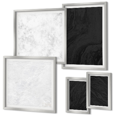 Modernes wandbilder-set Dunkles Licht, glamouröse Marmor