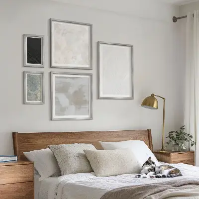 Bilderset fürs Sofa mit eleganten Steinstrukturen