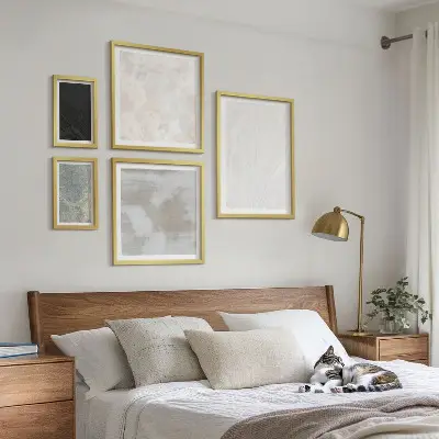 Bilderset fürs Sofa mit eleganten Steinstrukturen