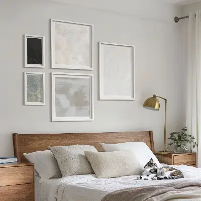Bilderset fürs Sofa mit eleganten Steinstrukturen