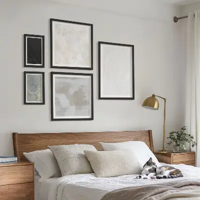 Bilderset fürs Sofa mit eleganten Steinstrukturen