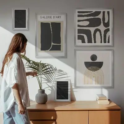 Bildergalerie-Set für die Wand mit abstrakten Marmorformen