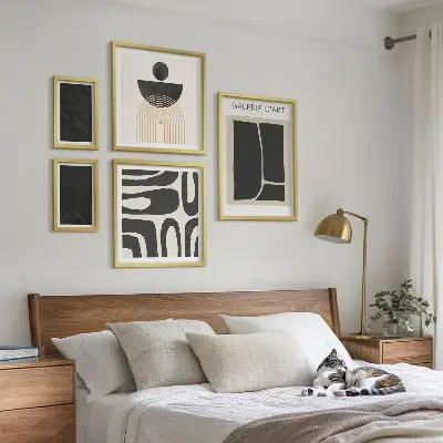 Bildergalerie-Set für die Wand mit abstrakten Marmorformen