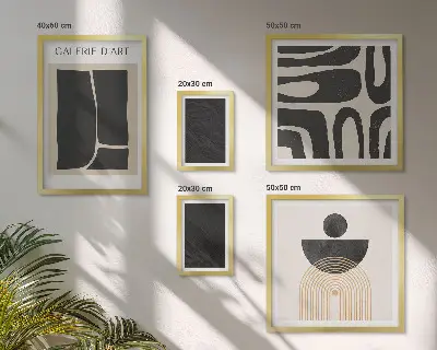 Bildergalerie-Set für die Wand mit abstrakten Marmorformen