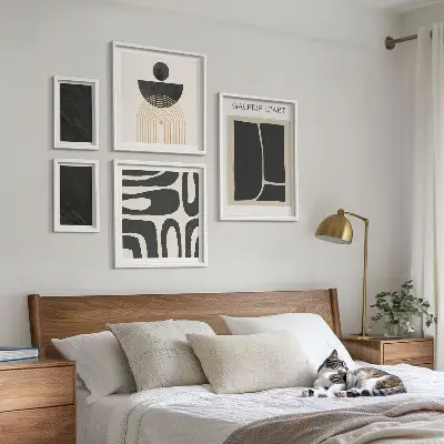 Bildergalerie-Set für die Wand mit abstrakten Marmorformen