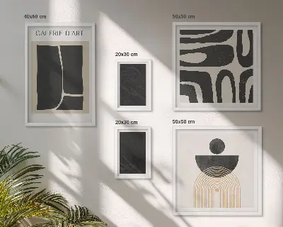 Bildergalerie-Set für die Wand mit abstrakten Marmorformen