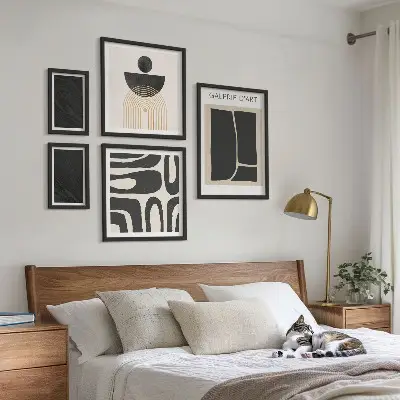 Bildergalerie-Set für die Wand mit abstrakten Marmorformen