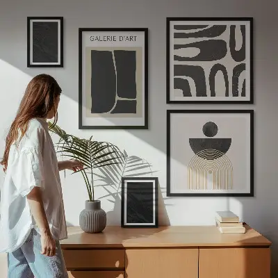 Bildergalerie-Set für die Wand mit abstrakten Marmorformen