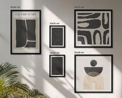 Bildergalerie-Set für die Wand mit abstrakten Marmorformen