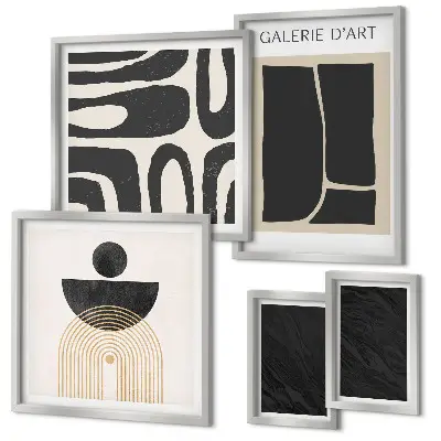 Bildergalerie-Set für die Wand mit abstrakten Marmorformen