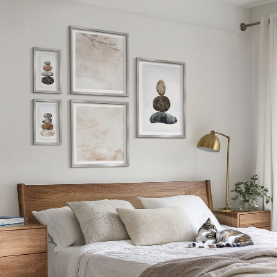 Bilderset fürs sofa Steinstapel-Boho-Malerei