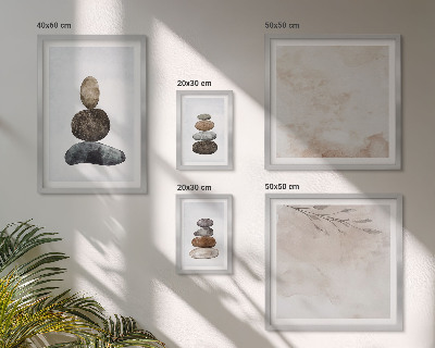 Bilderset fürs sofa Steinstapel-Boho-Malerei