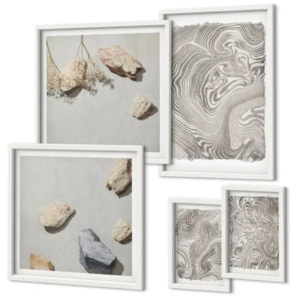 Bildergalerie-Set für die Wand mit modernen abstrakten Formen