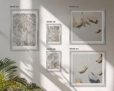 Bildergalerie-Set für die Wand mit modernen abstrakten Formen