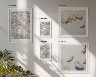 Bildergalerie-Set für die Wand mit modernen abstrakten Formen