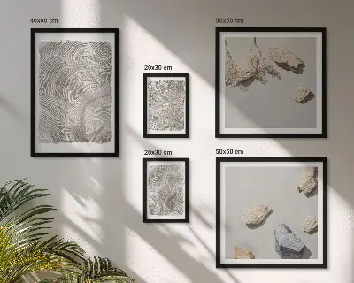 Bildergalerie-Set für die Wand mit modernen abstrakten Formen