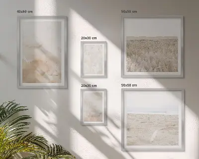 Modernes Wandbilder-Set mit modischen Pastelltexturen