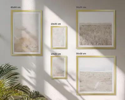Modernes Wandbilder-Set mit modischen Pastelltexturen