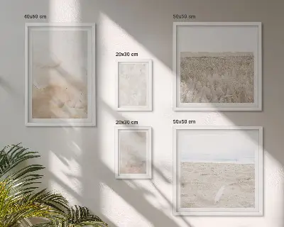 Modernes Wandbilder-Set mit modischen Pastelltexturen