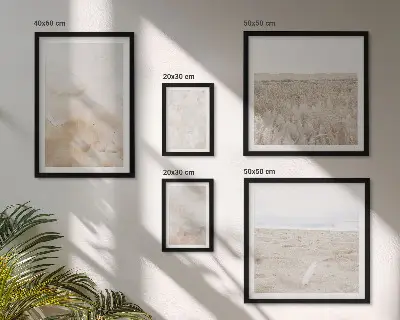 Modernes Wandbilder-Set mit modischen Pastelltexturen