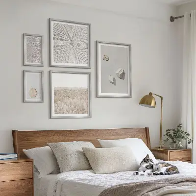Modernes Wandbilder-Set mit leichten Boho-Sandtexturen