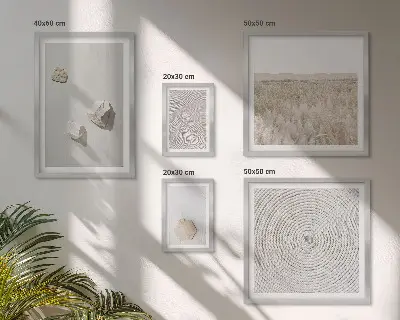 Modernes Wandbilder-Set mit leichten Boho-Sandtexturen
