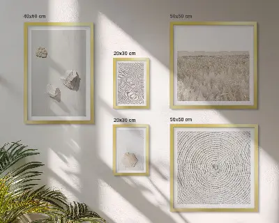 Modernes Wandbilder-Set mit leichten Boho-Sandtexturen