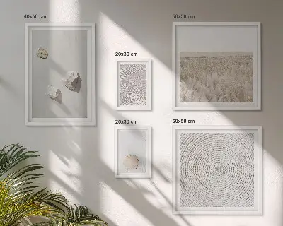 Modernes Wandbilder-Set mit leichten Boho-Sandtexturen