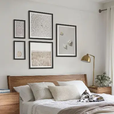 Modernes Wandbilder-Set mit leichten Boho-Sandtexturen