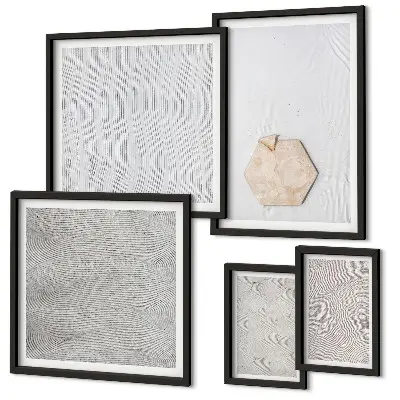 Bilderset fürs Sofa mit leichten Boho-Sandtexturen