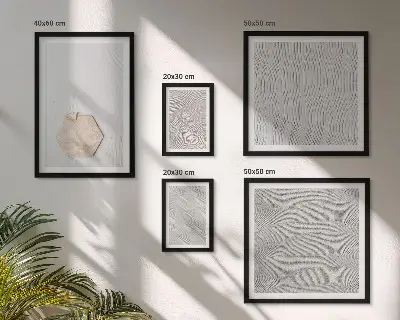 Bilderset fürs Sofa mit leichten Boho-Sandtexturen