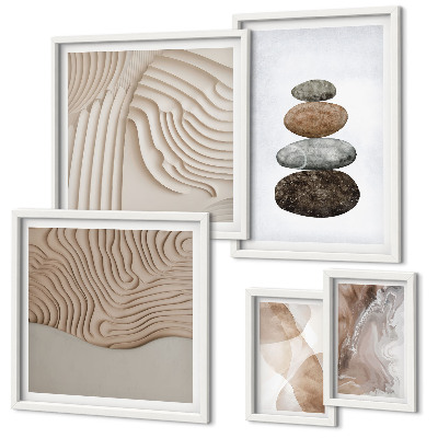 Bildergalerie-set für die wand Abstrakte Pastellformen