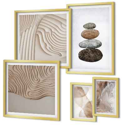 Bildergalerie-set für die wand Abstrakte Pastellformen