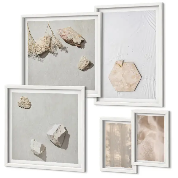 Bildergalerie-Set für die Wand mit dezenten Boho-Naturtexturen