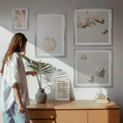 Bildergalerie-Set für die Wand mit dezenten Boho-Naturtexturen