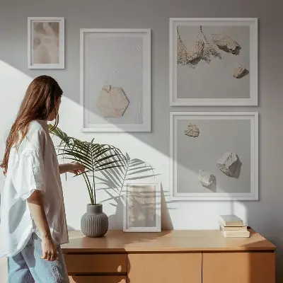 Bildergalerie-Set für die Wand mit dezenten Boho-Naturtexturen