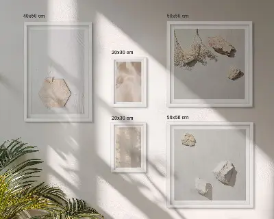 Bildergalerie-Set für die Wand mit dezenten Boho-Naturtexturen