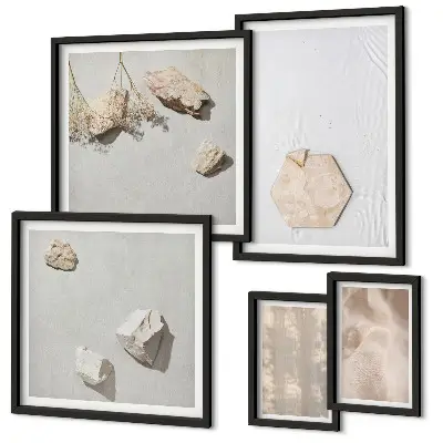Bildergalerie-Set für die Wand mit dezenten Boho-Naturtexturen