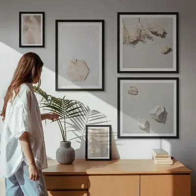Bildergalerie-Set für die Wand mit dezenten Boho-Naturtexturen