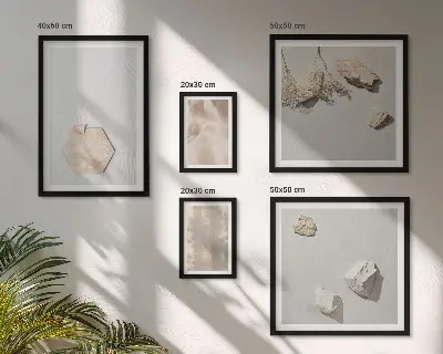 Bildergalerie-Set für die Wand mit dezenten Boho-Naturtexturen